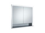 Keuco Royal Lumos Spiegelschrank 14313171305 Wandeinbau, silber-eloxiert, Spiegelheizung, 2 kurze Türen, 900 x 735 x165 mm