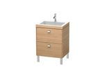 Duravit Brioso c-bonded Waschtisch mit Unterbau BR4700N1052 60x48cm, Europ. Eiche/Chrom, o. Hahnl.