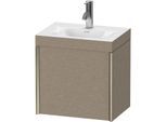 Duravit XViu Waschtisch-Unterschrank XV4631OB111C 45x33,3cm, 1 Tür, rechts, 1 Hahnloch, champagner matt, Rahmen C, eiche kaschmir