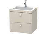 Duravit Brioso c-bonded Waschtisch mit Unterbau BR4605O9191, 60x48cm, Taupe, 1 Hahnloch