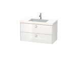 Duravit Brioso c-bonded Waschtisch mit Unterbau BR4607N1022, 100x48cm Weiß Hochgl./Chrom, o Hahnl.