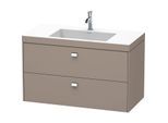 Duravit Brioso c-bonded Waschtisch mit Unterbau BR4607O1043, 100x48cm, Basalt Matt/Chrom, 1 Hahnl.