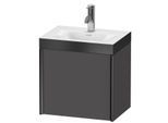 Duravit XViu Waschtisch-Unterschrank XV4631OB249P 45x33,3cm, 1 Tür, rechts, 1 Hahnloch, schwarz matt, Rahmen P, graphit matt