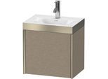 Duravit XViu Waschtisch-Unterschrank XV4631OB111P 45x33,3cm, 1 Tür, rechts, 1 Hahnloch, champagner matt, Rahmen P, eiche kaschmir
