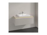 Villeroy & Boch Legato Waschtischunterschrank B680L0VK 100x38x50cm, mit LED-Beleuchtung, Soft Grey