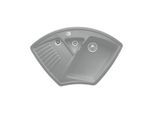 Villeroy und Boch Arena Eck Eckspüle 672902SL Ablaufgarnitur, Exzenterbetätigung, Resteschale, Stone
