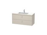 Duravit Brioso c-bonded Waschtisch mit Unterbau BR4608O1091, 120x48cm, Taupe/Chrom, 1 Hahnloch