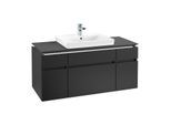 Villeroy & Boch Legato Waschtischunterschrank B683L0PD 120x55x50cm, mit LED-Beleuchtung, Black Matt Lacquer