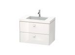 Duravit Brioso c-bonded Waschtisch mit Unterbau BR4606N2222, 80x48cm, Weiß Hochglanz, ohne Hahnl.