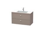 Duravit Brioso c-bonded Waschtisch mit Unterbau BR4607N1043, 100x48cm Basalt Matt/Chrom, o. Hahnl.