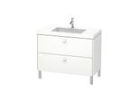 Duravit Brioso c-bonded Waschtisch mit Unterbau BR4702N1818, 100x48cm, Weiß Matt, ohne Hahnloch
