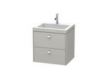 Duravit Brioso c-bonded Waschtisch mit Unterbau BR4605O1007, 60x48cm, Betongrau/Chrom, 1 Hahnloch