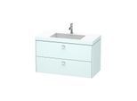 Duravit Brioso c-bonded Waschtisch mit Unterbau BR4607N1009 100x48, Lichtblau Matt/Chrom, o. Hahnl