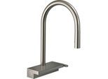 hansgrohe Aquno Select M81 Küchenarmatur 73831800 mit Ausziehbrause, 3jet, sBox, Edelstahl Finish
