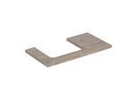 Geberit One Waschtisch-Platte 505303006 90 x 3 x 47 cm, Nussbaum hickory/Melamin Holzstruktur, Ausschnitt links
