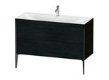 Duravit XViu Waschtisch-Unterschrank XV4712OB216C 120x48cm, 2 Schubkästen, 1 Hahnloch, schwarz matt, Rahmen C, Eiche schwarz