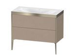 Duravit XViu Waschtisch-Unterschrank XV4711NB175P 100x48cm, 2 Auszüge, ohne Hahnloch, champagner matt, Rahmen P, leinen