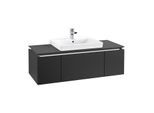 Villeroy & Boch Legato Waschtischunterschrank B682L0PD 120x38x50cm, mit LED-Beleuchtung, Black Matt Lacquer