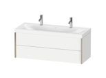 Duravit XViu Waschtisch-Unterschrank XV4618OB118C 120x48cm, 2 Schubkästen, champagner matt, Rahmen C, weiß matt