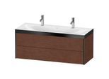 Duravit XViu Waschtisch-Unterschrank XV4618OB213P 120x48cm, 2 Schubkästen, schwarz matt, Rahmen P, amerikanischer nussbaum