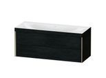 Duravit XViu Waschtisch-Unterschrank XV4617NB116C 120x48cm, 2 Schubkästen, ohne Hahnloch, champagner matt, Rahmen C, Eiche schwarz