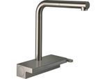 hansgrohe Aquno Select M81 Küchenarmatur 73830800 Edelstahl Finish, mit Ausziehbrause, 2jet, sBox
