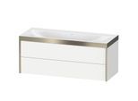 Duravit XViu Waschtisch-Unterschrank XV4617NB118P 120x48cm, 2 Schubkästen, ohne Hahnloch, champagner matt, Rahmen P, weiß matt