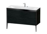 Duravit XViu Waschtisch-Unterschrank XV4712EB216P 120x48cm, 2 Schubkästen, 2 Hahnlöcher, schwarz matt, Rahmen P, Eiche schwarz