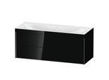 Duravit XViu Waschtisch-Unterschrank XV4617NB240C 120x48cm, 2 Schubkästen, ohne Hahnloch, schwarz matt, Rahmen C, schwarz hochglanz