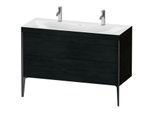 Duravit XViu Waschtisch-Unterschrank XV4713OB216C 120x48cm, 2 Auszüge, ohne Hahnloch, schwarz matt, Rahmen C, Eiche schwarz