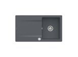 Villeroy und Boch Flächenbündige Spüle 33352Fi4 mit Ablaufgarnitur und Exzenterbetätigung, Graphit