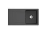 Villeroy und Boch Flächenbündige Spüle 33351Fi4 mit Ablaufgarnitur und Handbetätigung, Graphit