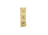 Hansgrohe Axor Citterio C Thermostatmodul 380/120, 49710990 ohne Struktur, polished gold optic, Unterputz, mit Rosetten