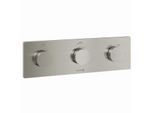 Kludi PushTronic Elektronisches Thermostat 38300N5-00 Unterputz, mit Feinbauset Stainless Brushed Nickel