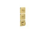 Hansgrohe Axor Citterio C Thermostatmodul 380/120, 49711990 cubic cut, polished gold optic, Unterputz mit Rosetten