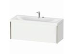 Duravit XViu Waschtisch-Unterschrank XV4612EB118C 120x48cm, 1 Auszug, 2 Hahnlöcher, champagner matt, Rahmen C, weiß matt