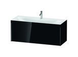Duravit XViu Waschtisch-Unterschrank XV4612OB240C 120x48cm, 1 Auszug, 1 Hahnloch, schwarz matt, Rahmen C, schwarz hochglanz