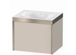 Duravit XViu Waschtisch-Unterschrank XV4609NB191P 60x48cm, 1 Auszug, ohne Hahnloch, champagner matt, Rahmen P, taupe matt