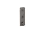 Hansgrohe Axor Citterio C Thermostatmodul 380/120, 49701340 Unterputz, mit Platte für 2 Verbraucher, brushed black chrome, cubic cut