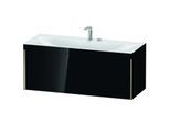 Duravit XViu Waschtisch-Unterschrank XV4612EB140C 120x48cm, 1 Auszug, 2 Hahnlöcher, champagner matt, Rahmen C, schwarz hochglanz