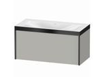 Duravit XViu Waschtisch-Unterschrank XV4611NB207P 100x48cm, 1 Auszug, ohne Hahnloch, schwarz matt, Rahmen P, betongrau matt