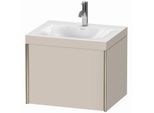 Duravit XViu Waschtisch-Unterschrank XV4609OB191C 60x48cm, 1 Auszug, 1 Hahnloch, champagner matt, Rahmen C, taupe matt
