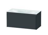 Duravit XViu Waschtisch-Unterschrank XV4611NB249C 100x48cm, 1 Auszug, ohne Hahnloch, schwarz matt, Rahmen C, graphit matt