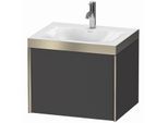 Duravit XViu Waschtisch-Unterschrank XV4609OB149P 60x48cm, 1 Auszug, 1 Hahnloch, champagner matt, Rahmen P, graphit matt