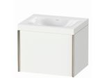 Duravit XViu Waschtisch-Unterschrank XV4609NB118C 60x48cm, 1 Auszug, ohne Hahnloch, champagner matt, Rahmen C, weiß matt