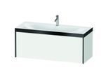 Duravit XViu Waschtisch-Unterschrank XV4612OB218P 120x48cm, 1 Auszug, 1 Hahnloch, schwarz matt, Rahmen P, weiß matt