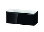 Duravit XViu Waschtisch-Unterschrank XV4612NB240P 120x48cm, 1 Auszug, ohne Hahnloch, schwarz matt, Rahmen P, schwarz hochglanz