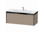 Duravit XViu Waschtisch-Unterschrank XV4612EB275P 120x48cm, 1 Auszug, 2 Hahnlöcher, schwarz matt, Rahmen P, leinen