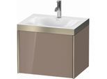 Duravit XViu Waschtisch-Unterschrank XV4609OB186P 60x48cm, 1 Auszug, 1 Hahnloch, champagner matt, Rahmen P, cappucino hochglanz