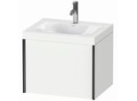Duravit XViu Waschtisch-Unterschrank XV4609OB218C 60x48cm, 1 Auszug, 1 Hahnloch, schwarz matt, Rahmen C, weiß matt